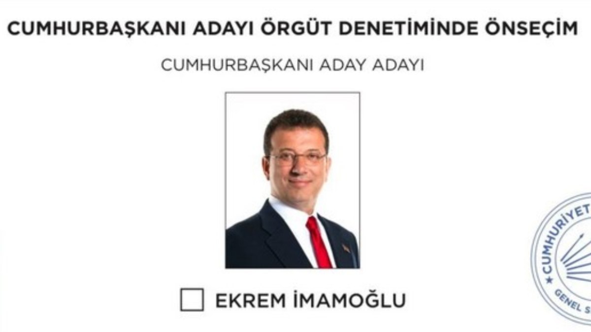 CHP’nin ön seçim pusulası: Tek aday İmamoğlu